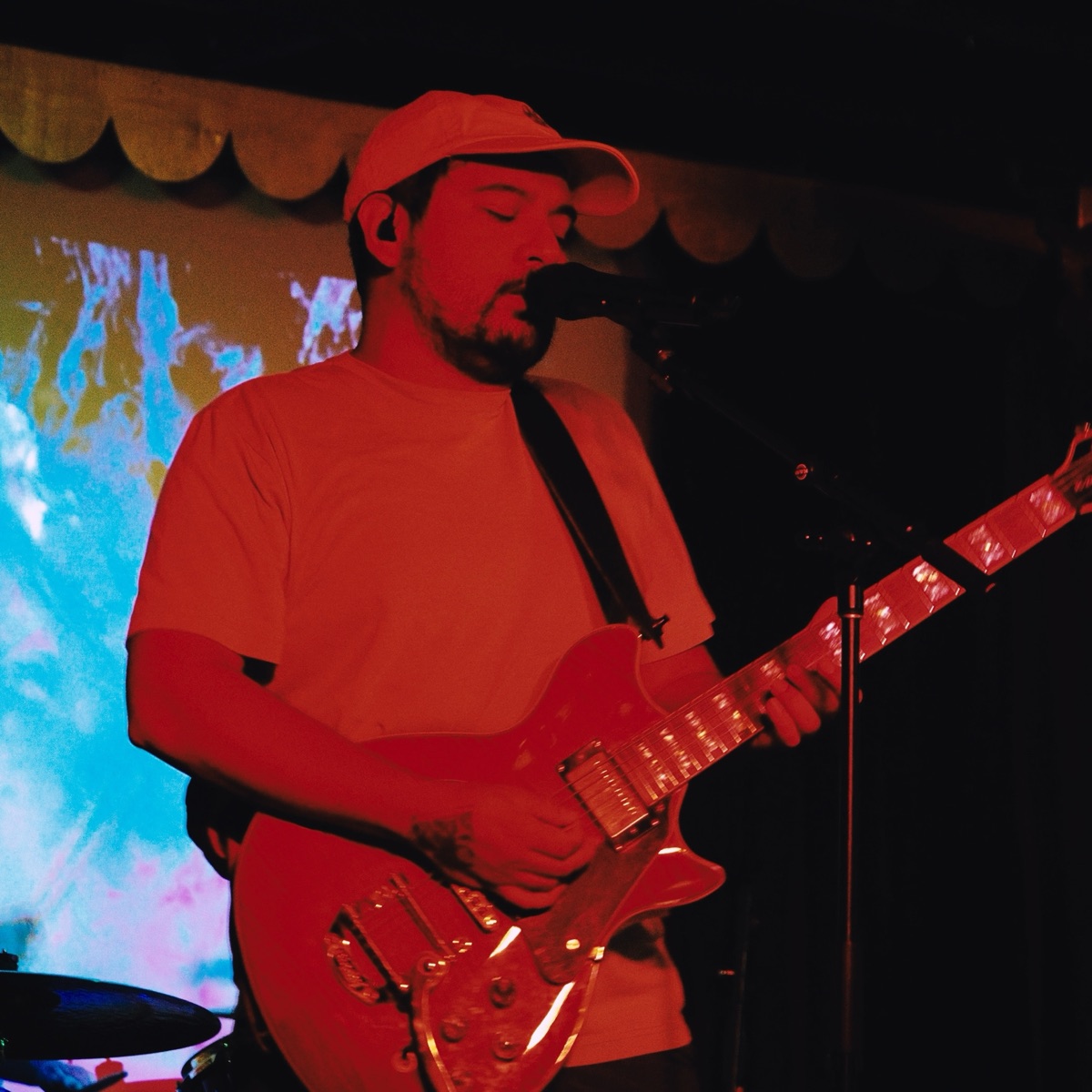 Nick Longoria performing live on guitar